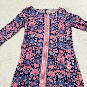 GUC Lilly Pulitzer Marlowe Iris Blue Werk It Engineered Pima Cotton Shirt Dress